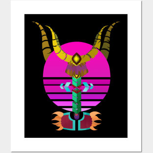 Synthwave Totem Posters and Art